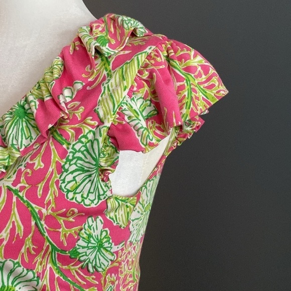 NWOT Lilly Pulitzer tropical flowers silk sun dress - Picture 10 of 12
